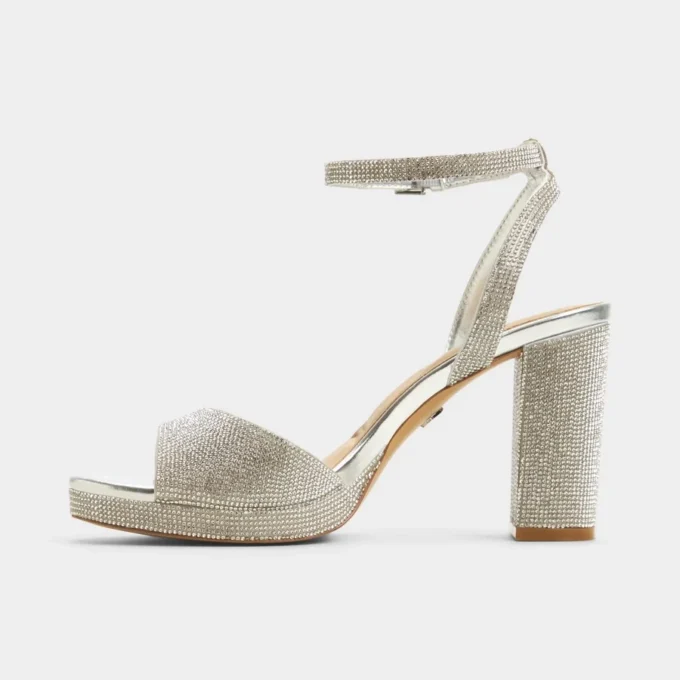 Sandalias de tacón con tiras, plataforma Sandalias de tacón con tiras, plataforma