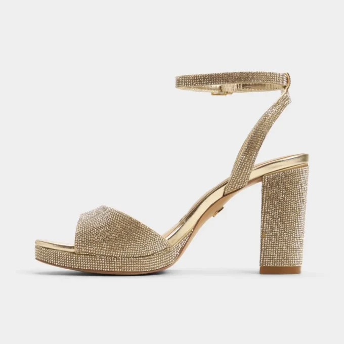 Sandalias de tacón con tiras, plataforma Sandalias de tacón con tiras, plataforma
