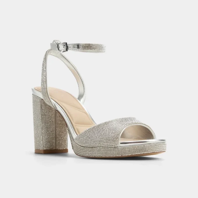 Sandalias de tacón con tiras, plataforma Sandalias de tacón con tiras, plataforma